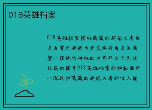 018英雄档案